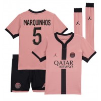 Camisa de Futebol Paris Saint-Germain Marquinhos #5 Equipamento Alternativo Infantil 2024-25 Manga Curta (+ Calças curtas)